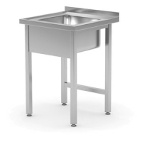 Stół z jednym zlewem - skręcany, o wym. 600x700x(H)850 mm 