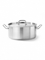 Garnek niski Kitchen Line z pokrywką - Dno Kapsułowe 7,4 l; śr. 280x(H)120 Hendi