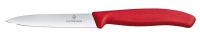 Victorinox Swiss Classic Nóż do jarzyn, gładki, 10 cm, czerwony 