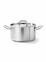 Garnek średni Kitchen Line z pokrywką - Dno Kapsułowe 5,5 l; śr. 240x(H)135 Hendi