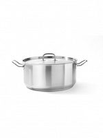 Garnek niski Kitchen Line z pokrywką - Dno Kapsułowe 12 l; śr. 320x(H)150 Hendi