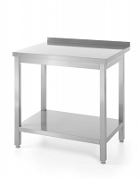 Stół roboczy przyścienny z półką - skręcany 800x600x850 mm